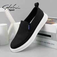 Satchi Sport 沙馳運動 布鞋2023夏季新款男鞋套腳帆布鞋懶人鞋駕車休閑鞋板鞋潮