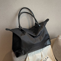 圣腾(SAINTONG)时尚女士手提旅行包大容量轻便行李包待产收纳袋短途行李袋包 黑色 小号