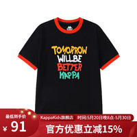 Kappa Kids卡帕男童短袖T恤2024夏季新款洋气休闲透气女童上衣宽松儿童夏装