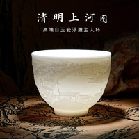 清明上河图白瓷茶杯 150ml