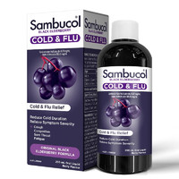 Sambucol 善倍康黑接骨木糖浆250ml 接骨木莓 营养液 家庭装 2岁以上适用  澳洲小黑果