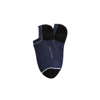 杰克·琼斯（JACK&JONES）春夏男士袜子撞色条纹字母胶印休闲罗纹袜舒适短袜子男22421Q017 石灰花灰/藏蓝/油画蓝 M