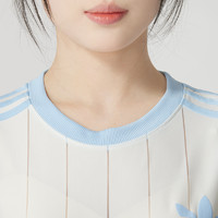 88VIP：adidas 阿迪达斯 三叶草女子经典短袖圆领三条纹运动休闲T恤IR7469
