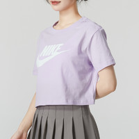 88VIP：NIKE 耐克 短袖上衣女夏季新款圆领短款紫色运动T恤BV6176-511