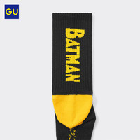 GU 极优 男装高筒袜BATMAN蝙蝠侠联名LOGO图案24年夏季新品 351000