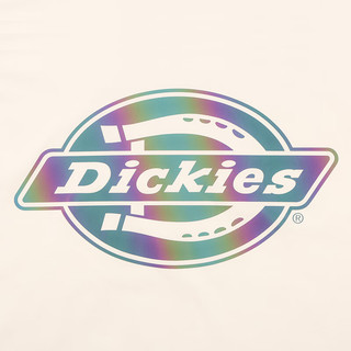 dickies24春夏 炫彩logo印花镭射休闲圆领短袖T恤 男女 0A87CN 白色 XL