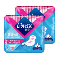 88VIP：薇尔 Libresse 舒适V感卫生巾 日用24cm*16片*2包