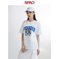 SPAO 韩国同款2024年夏季新款男女同款时尚印花短袖T恤SPRPE24C53