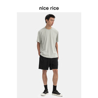 nice rice 好饭 凉感纤维185G休闲针织T恤圆领短袖男宽松NFX02015
