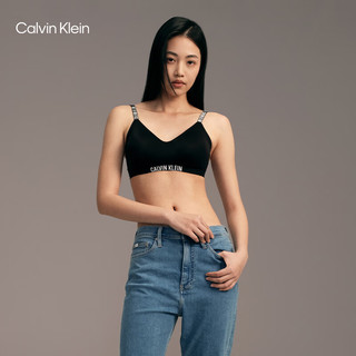 Calvin Klein内衣【CK曲线杯风暴引力带】24夏ck聚拢升杯凉感外扩文胸QF8065AD UB1-墨夜黑 S