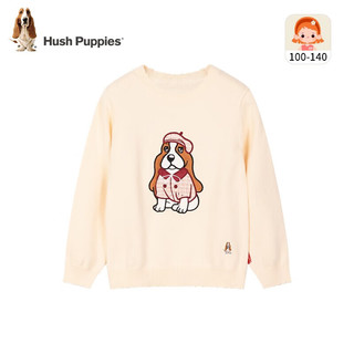 暇步士（Hush Puppies）童装女童线衣春装儿童线衣舒适混纺线衣时尚休闲 粉艾尔 110cm