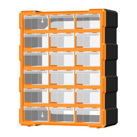 美耐特 德国美耐特®抽屉式透明塑料零件盒组合式乐高收纳盒收纳箱元件盒