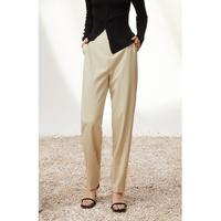 ochirly 欧时力 秋装 印花高腰休闲烟管裤长裤女