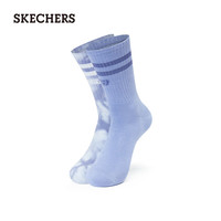 斯凯奇（Skechers）程潇同款年男女同款经典中筒袜抗菌透气舒适运动袜L124U085 淡鸢尾紫/薰衣草紫/044F M