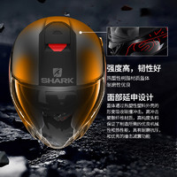 Shark 法國鯊魚摩托車頭盔戶外騎行男女雙鏡片四分之三盔機車半盔