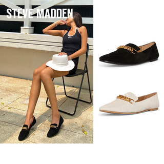 史蒂夫·马登 STEVE MADDEN/思美登一脚蹬乐福鞋女四季单鞋百搭通勤鞋 SOPRANO 米白 34