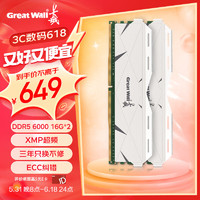 Great Wall 长城 DDR5 6000Mhz 台式机内存条 16GB