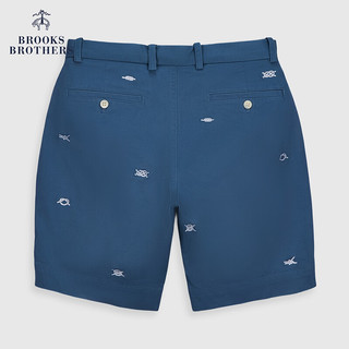 布克兄弟（BrooksBrothers）男士24春夏海边度假风个性图案短裤 4002-深蓝色 29