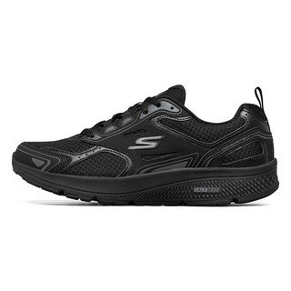 斯凯奇（Skechers）男鞋  2024夏季轻便防滑运动鞋时尚舒适休闲鞋软底网面跑步鞋 220034-BKCC 39.5