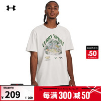 安德玛 UNDERARMOUR）夏季Curry男子篮球运动印花短袖T恤1379858 白色114 XL