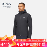 睿坡 Rab男士户外高山保暖运动透气骑行防风徒步轻量棉服 QIP-17 乌黑/灰 M