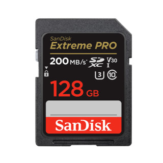 佳能（CANON）数码相机/单反相机/微单/摄像机高速SD卡 读速200MB/s内存卡/储存卡 128GB 适用佳能EOS M6/EOS M6 mark2