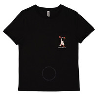 MOSCHINO 男子黑色纯棉T恤