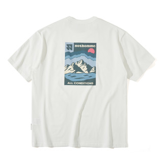 NOTHOMME 凉感COOLMAX山系户外吸湿透气山峰水陆空印花宽松短袖T恤