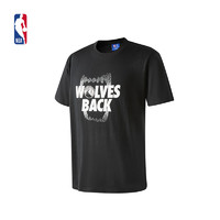 NBA明尼苏达森林狼季后赛口号系列T恤 篮球运动休闲宽松T恤 腾讯体育 XL