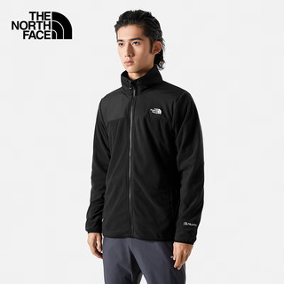 北面（The North Face）抓绒衣男摇粒绒上衣冲锋衣内胆户外舒适保暖外套24秋季|83OS JK3/黑色 M/170