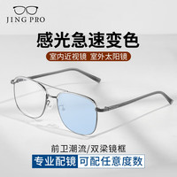 JingPro 镜邦 1.67防蓝光变色镜片（变灰/变茶/变蓝/变粉）+时尚男女钛架/合金/TR镜框多款可选+时尚男女钛架/合金/TR镜框多款可选