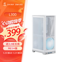SHINY SNAKE闪鳞L300机箱立式便携式ITX手提TYPECmini台式机主机箱超迷你 L300白色 3.0显卡延长线