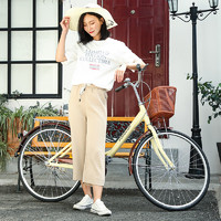 88VIP：FOREVER 永久 上海永久牌城市通勤自行車女式男士款輕便成人實心胎復古腳踏單車