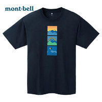 mont·bell montbell日本蒙貝歐24春夏新品戶外男女通用透氣印花短袖t恤1114728 NV S