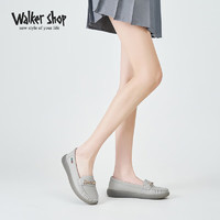 Walker Shop女鞋2024女士豆豆鞋女休闲乐福鞋女浅口单鞋子女C141009 灰色 40 