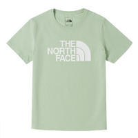 THE NORTH FACE 北面 运动T恤女2024春夏新款绿色速干T恤吸湿透气短袖健身服训练服