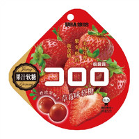 88VIP：UHA 悠哈 酷露露草莓味果汁软糖52g*1袋水果糖果qq糖零食冰镇休闲食品