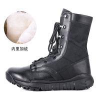 CQB.FURY高帮作战靴超轻户外鞋男登山鞋防滑耐磨战术靴沙漠靴 025黑色加绒 39