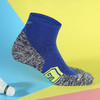 丘川专业运动马拉松跑步袜子户外男女低帮四季短袜压缩速干耐磨袜 蓝色（中筒） L（41-45码）