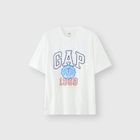Gap 盖璞 男女士亲肤字母logo印花短袖T恤百搭上衣465583 白色 XXXL