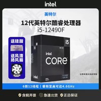 intel 英特尔 12代i5 12490F 全新电脑盒装CPU处理器