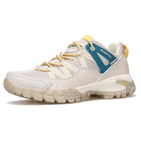 悍途(HUMTTO)户外徒步鞋春夏男女户外舒适透气登山鞋 米色/墨绿755-女(透气大孔) 45
