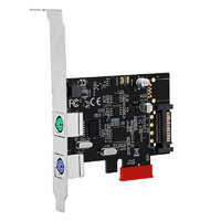 moge 魔羯 MC2210 PCI-E轉PS2鍵盤鼠標圓口擴展卡 PCIE to ps/2卡支持品牌機臺式機圓口鍵盤鼠標接口