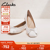 Clarks 其乐 女鞋单鞋女春轻舞系列春舒适芭蕾鞋通勤船鞋婚鞋 白色