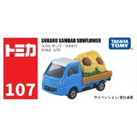 TAKARA TOMY 多美 TOMY多美卡仿真合金小車模玩具107號斯巴魯向日葵運輸卡車193838