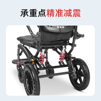 慕兰德 人体工学手动轮椅老人专用折叠轻便旅游代步推车小型便携式