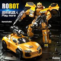 JJR/C 變形機器人大黃蜂戰神擎天柱鐵甲先鋒雙形態汽車合體男孩玩具禮物