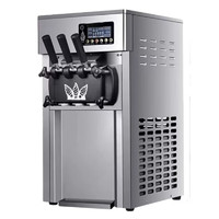 NGNLW 不锈钢冰激凌机商用全自动三色雪糕机甜筒机台式立式软质冰淇淋机   ZM-A200.立式