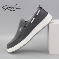 Satchi Sport 沙馳運動 布鞋2023夏季新款懶人男鞋透氣軟底板鞋男士休閑鞋帆布鞋