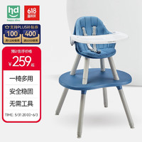 小龍哈彼 LY266-S116B 嬰兒餐椅 靜謐藍